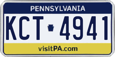 PA license plate KCT4941