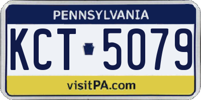 PA license plate KCT5079