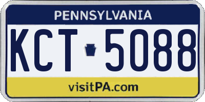 PA license plate KCT5088
