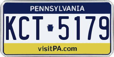 PA license plate KCT5179