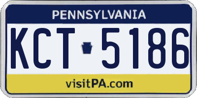 PA license plate KCT5186