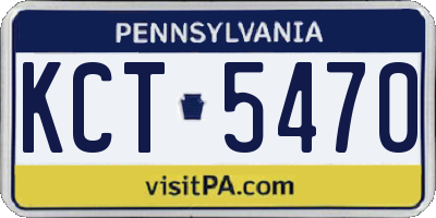 PA license plate KCT5470
