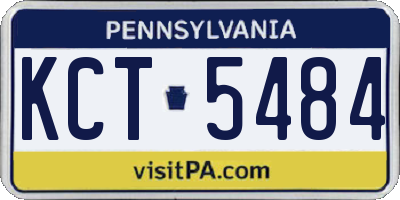 PA license plate KCT5484