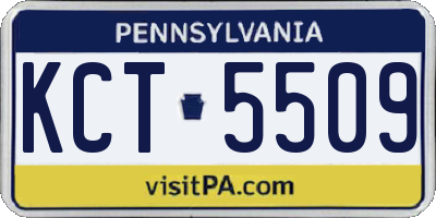 PA license plate KCT5509