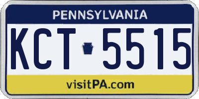 PA license plate KCT5515