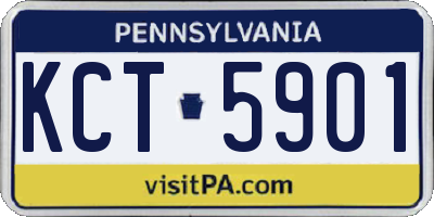 PA license plate KCT5901