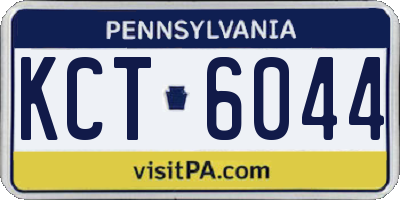 PA license plate KCT6044