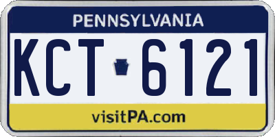 PA license plate KCT6121