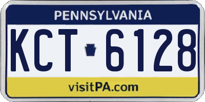 PA license plate KCT6128