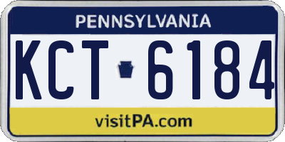 PA license plate KCT6184