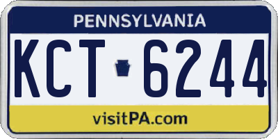 PA license plate KCT6244
