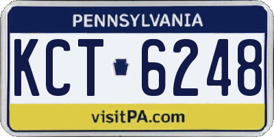 PA license plate KCT6248