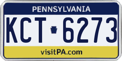 PA license plate KCT6273