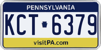 PA license plate KCT6379