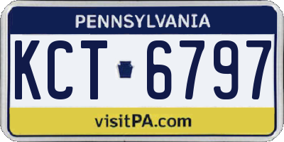 PA license plate KCT6797