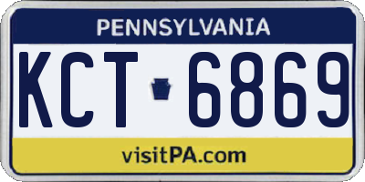 PA license plate KCT6869