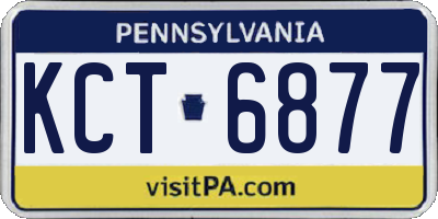 PA license plate KCT6877