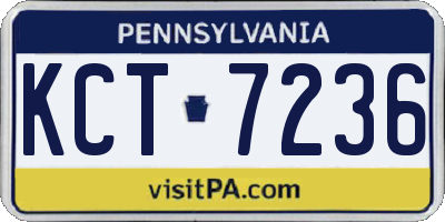 PA license plate KCT7236