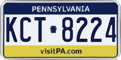 PA license plate KCT8224