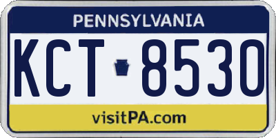 PA license plate KCT8530