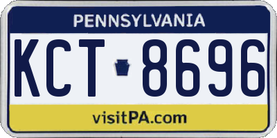 PA license plate KCT8696
