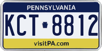 PA license plate KCT8812