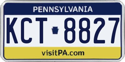 PA license plate KCT8827