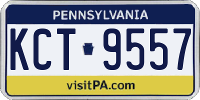 PA license plate KCT9557