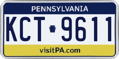 PA license plate KCT9611
