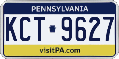 PA license plate KCT9627
