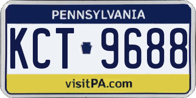 PA license plate KCT9688