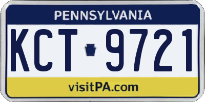 PA license plate KCT9721