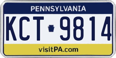 PA license plate KCT9814