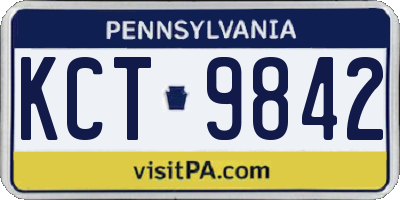 PA license plate KCT9842