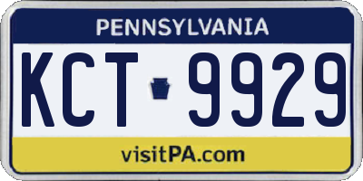 PA license plate KCT9929