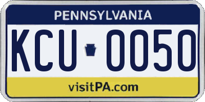 PA license plate KCU0050