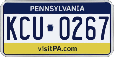 PA license plate KCU0267