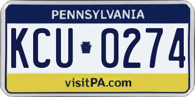 PA license plate KCU0274