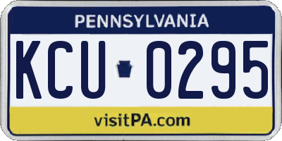 PA license plate KCU0295