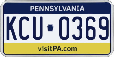 PA license plate KCU0369