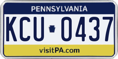 PA license plate KCU0437