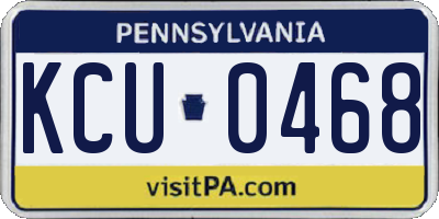 PA license plate KCU0468