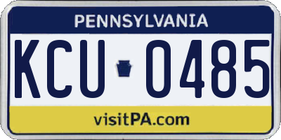 PA license plate KCU0485