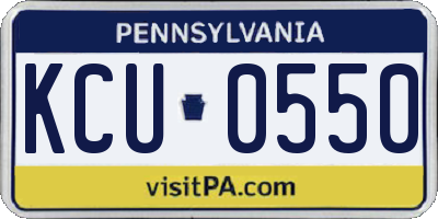 PA license plate KCU0550