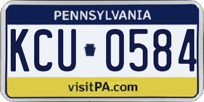 PA license plate KCU0584