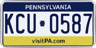 PA license plate KCU0587