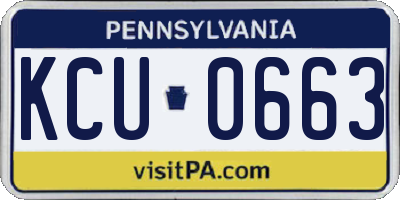 PA license plate KCU0663