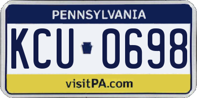 PA license plate KCU0698