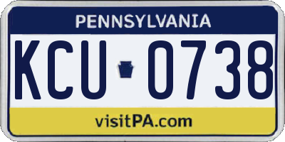 PA license plate KCU0738