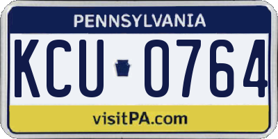 PA license plate KCU0764